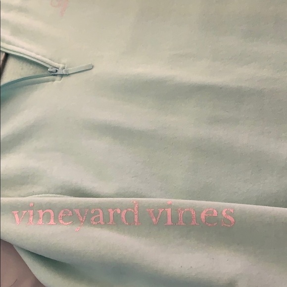 Great condition Vineyard Vines teal quarter-zip - Picture 3 of 7